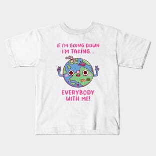 Cute Planet Earth's Message Kids T-Shirt